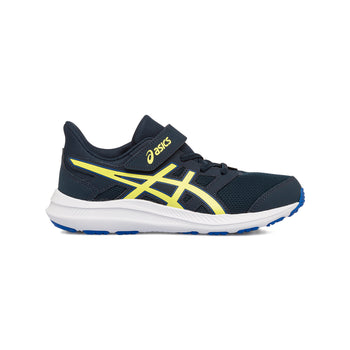 Scarpe da ginnastica blu da bambino con logo laterale giallo Asics Jolt 4 PS, Brand, SKU s341000327, Immagine 0